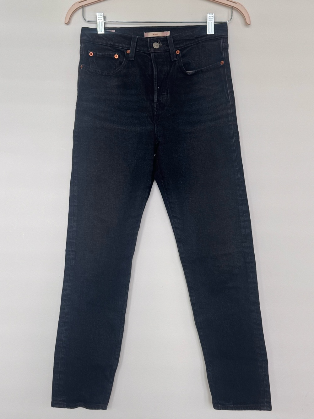 Levi’s Wedgie Straight Jeans Size 27 Dark Wash High Rise Denim